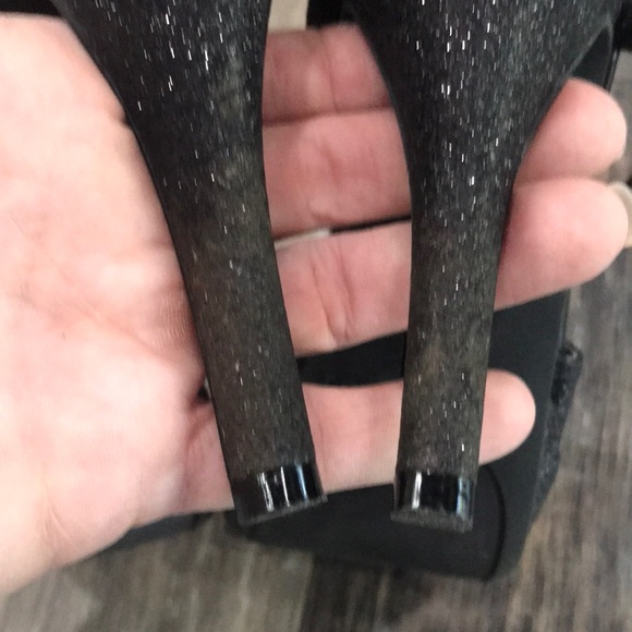 Fioni Black Glitter Heels - Picture 8 of 15